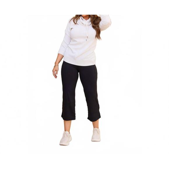 NEW GABRIELLA CLOTHING high waisted gaucho pants in black - Picture 1 of 4